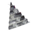 Location vaisselle : escalier triangulaire en inox - Ambassade Receptions