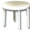 Location mobilier : gueridon pvc blanc 120cm - Ambassade Receptions